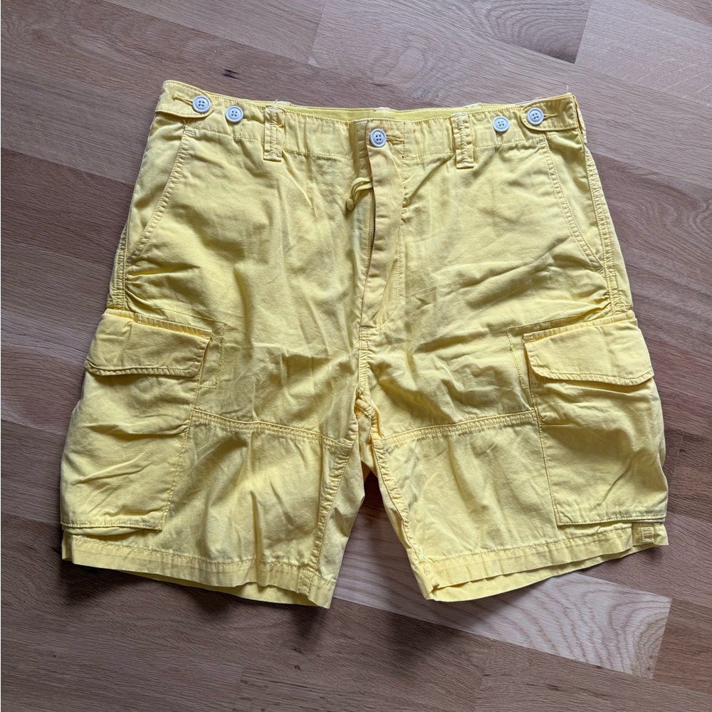 Vintage Polo Ralph Lauren - Yellow Paratrooper Military Surplus Cargo Shorts  36